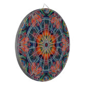 Psychedelic Colorful Kaleidoscope Patroon Dartbord (Voorkant Links)