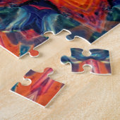 Psychedelic Colorful Kaleidoscope Patroon Legpuzzel (Zijkant)