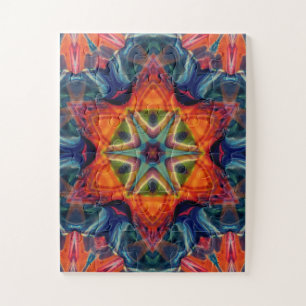 Psychedelic Colorful Kaleidoscope Patroon Legpuzzel