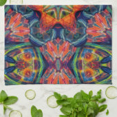 Psychedelic Colorful Kaleidoscope Patroon Theedoek (Gevouwen)