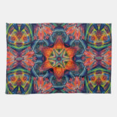 Psychedelic Colorful Kaleidoscope Patroon Theedoek (Horizontaal)