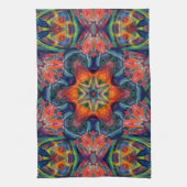 Psychedelic Colorful Kaleidoscope Patroon Theedoek (Verticaal)
