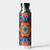 Psychedelic Colorful Kaleidoscope Patroon Waterfles (Links)