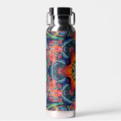 Psychedelic Colorful Kaleidoscope Patroon Waterfles (Voorkant)