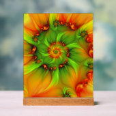 Psychedelic Colorful Modern Abstract Fractal Art Acryl Bord (Neutraal)