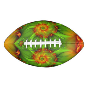 Psychedelic Colorful Modern Abstract Fractal Art American Football