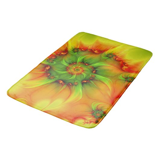 Psychedelic Colorful Modern Abstract Fractal Art Badmat (Gekanteld)