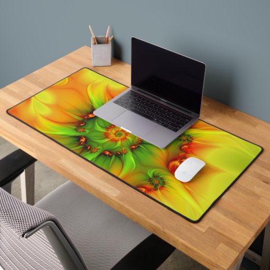Psychedelic Colorful Modern Abstract Fractal Art Bureaumat (Kantoor 2)