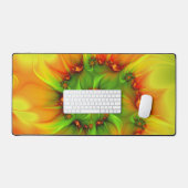 Psychedelic Colorful Modern Abstract Fractal Art Bureaumat (Keyboard & Muis)