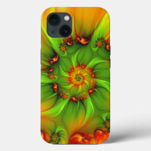 Psychedelic Colorful Modern Abstract Fractal Art Case-Mate iPhone Case