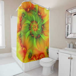 Psychedelic Colorful Modern Abstract Fractal Art Douchegordijn