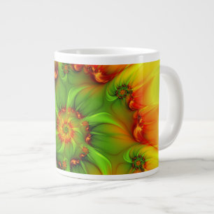 Psychedelic Colorful Modern Abstract Fractal Art Grote Koffiekop
