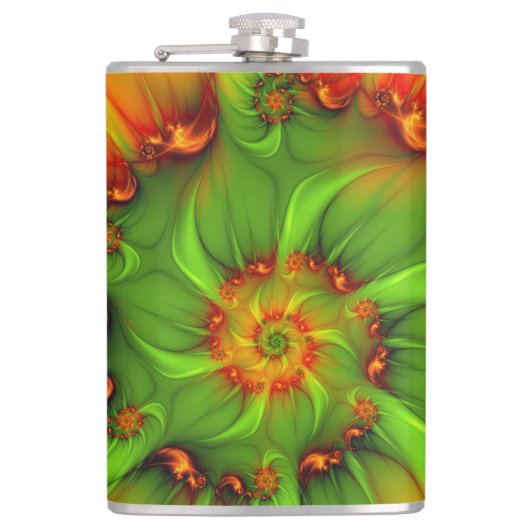 Psychedelic Colorful Modern Abstract Fractal Art Heupfles (Voorkant)