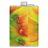 Psychedelic Colorful Modern Abstract Fractal Art Heupfles (Achterkant)