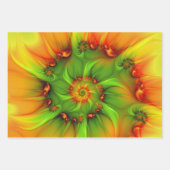 Psychedelic Colorful Modern Abstract Fractal Art Inpakpapier Vel (Voorkant 3)