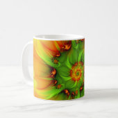 Psychedelic Colorful Modern Abstract Fractal Art Koffiemok (Voorkant links)