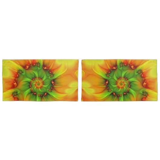 Psychedelic Colorful Modern Abstract Fractal Art Kussensloop (Voorkant-Set)