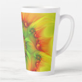 Psychedelic Colorful Modern Abstract Fractal Art Latte Mok (Rechts)