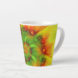 Psychedelic Colorful Modern Abstract Fractal Art Latte Mok