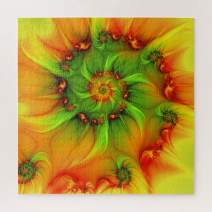 Psychedelic Colorful Modern Abstract Fractal Art Legpuzzel