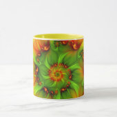 Psychedelic Colorful Modern Abstract Fractal Art Mok (Midden)
