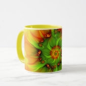 Psychedelic Colorful Modern Abstract Fractal Art Mok (Voorkant links)