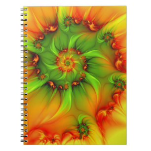 Psychedelic Colorful Modern Abstract Fractal Art Notitieboek