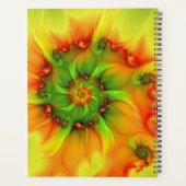 Psychedelic Colorful Modern Abstract Fractal Art Planner (Achterkant)
