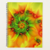 Psychedelic Colorful Modern Abstract Fractal Art Planner (Voorkant)