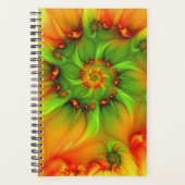 Psychedelic Colorful Modern Abstract Fractal Art Planner (Voorkant)