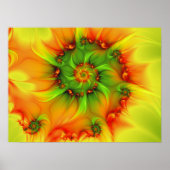 Psychedelic Colorful Modern Abstract Fractal Art Poster (Voorkant)