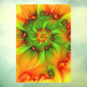 Psychedelic Colorful Modern Abstract Fractal Art Raamsticker (Vel 3)