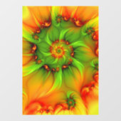 Psychedelic Colorful Modern Abstract Fractal Art Raamsticker (Vel)