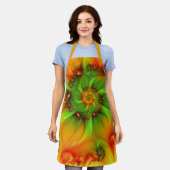 Psychedelic Colorful Modern Abstract Fractal Art Schort (Gedragen)