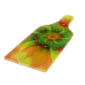 Psychedelic Colorful Modern Abstract Fractal Art Snijplank (Hoek)