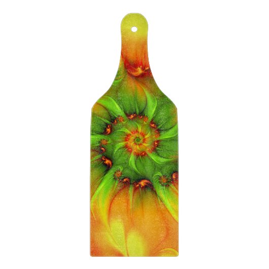 Psychedelic Colorful Modern Abstract Fractal Art Snijplank (Voorkant)