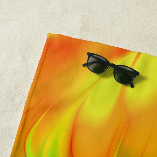 Psychedelic Colorful Modern Abstract Fractal Art Strandlaken (In situ)