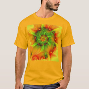 Psychedelic Colorful Modern Abstract Fractal Art T-shirt