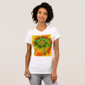Psychedelic Colorful Modern Abstract Fractal Art T-shirt (Voorkant volledig)
