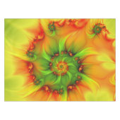 Psychedelic Colorful Modern Abstract Fractal Art Tafelkleed (Voorkant (Horizontaal))