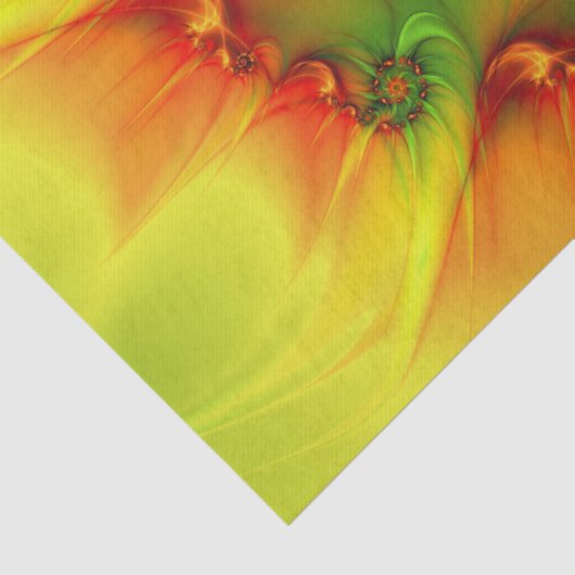 Psychedelic Colorful Modern Abstract Fractal Art Tissuepapier (Detail)