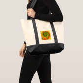 Psychedelic Colorful Modern Abstract Fractal Art Tote Bag (Voorkant (product))