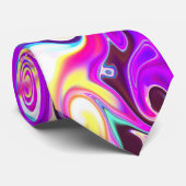 Psychedelic Colorful Rainbow Swirl Stropdas (Opgerold)