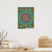 Psychedelic Colors Design 7 Poster (Keuken)