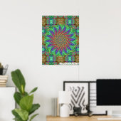 Psychedelic Colors Design 7 Poster (Thuiskantoor)