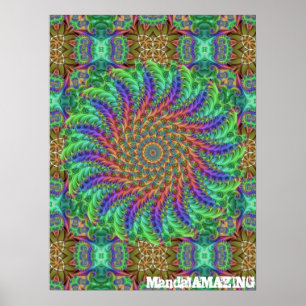 Psychedelic Colors Design 7 Poster