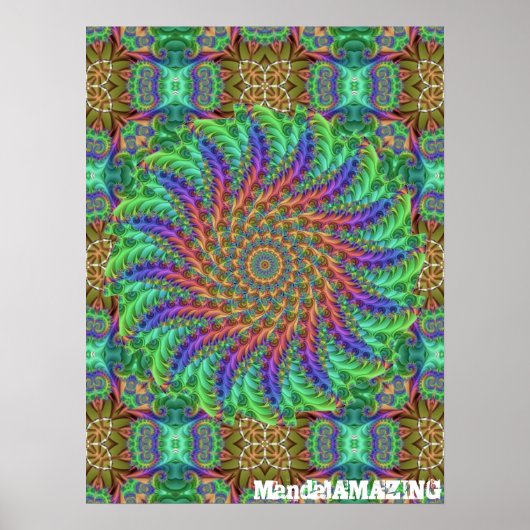 Psychedelic Colors Design 7 Poster (Voorkant)