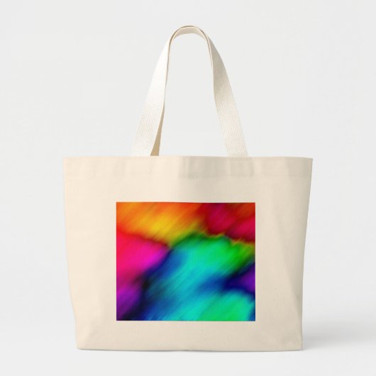 Psychedelic Colors Grote Tote Bag (Voorkant)