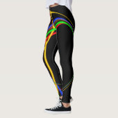 Psychedelic Cool Fractal Neon Glow Abstract Leggings (Links)