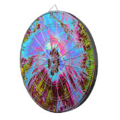 Psychedelic Cornflower Blue en Magenta Hibiscus Dartbord (Voorkant Rechts)